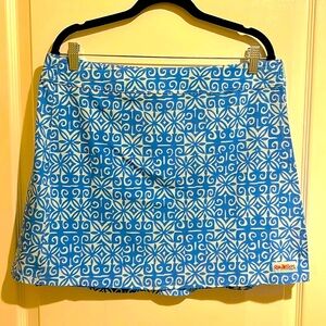 Ripskirt Hawaii Blue Ulupua Print Wrap Skirt Size L